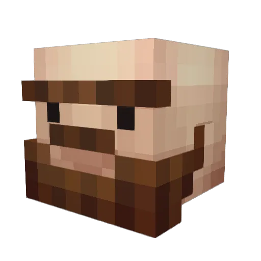Yassdd Minecraft avatar head, 3D render