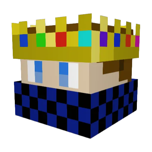Yassdjuo Minecraft avatar head, 3D render
