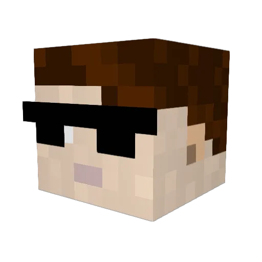 Yassen356 Minecraft avatar head, 3D render