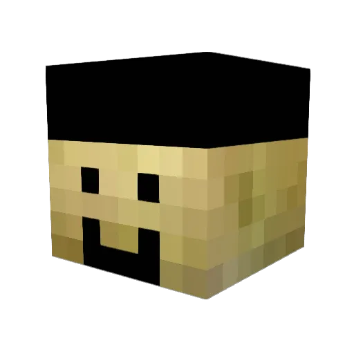 YassinCh Minecraft avatar head, 3D render