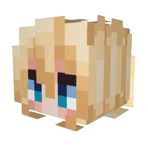 Yassine_18 Minecraft avatar head, 3D render