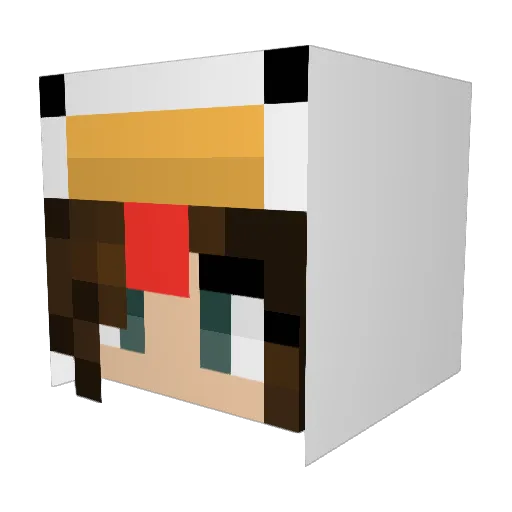 Yassmina Minecraft avatar head, 3D render