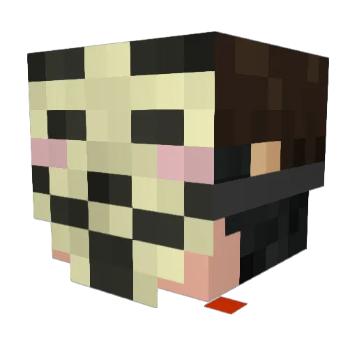 Yasso Minecraft avatar head, 3D render