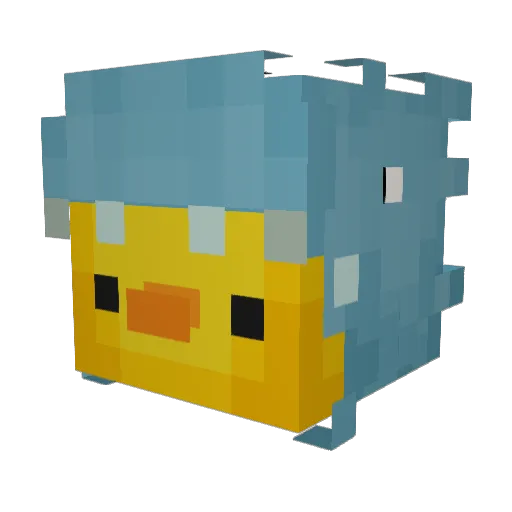 Yassop89 Minecraft avatar head, 3D render