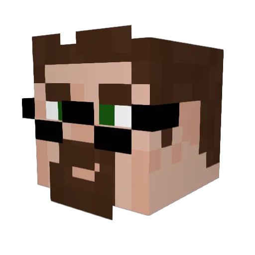 Yassson Minecraft avatar head, 3D render