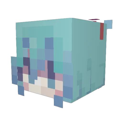 Yasten Minecraft avatar head, 3D render