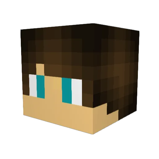 Yastom Minecraft avatar head, 3D render