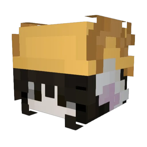 Yasukke Minecraft avatar head, 3D render