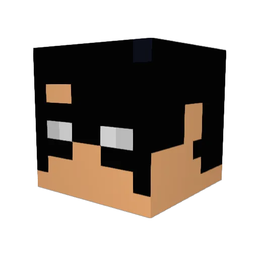 Yasuo42 Minecraft avatar head, 3D render