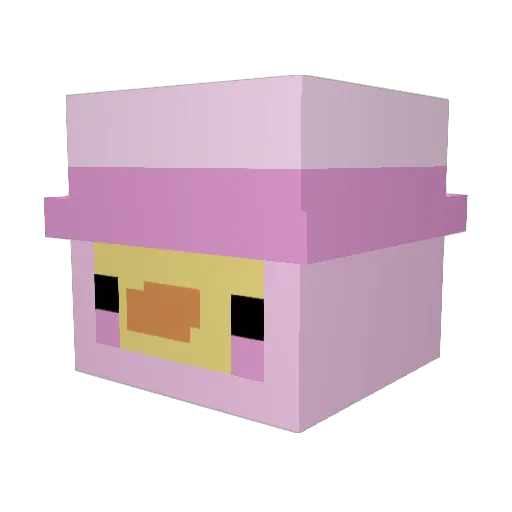 YasuoChan Minecraft avatar head, 3D render