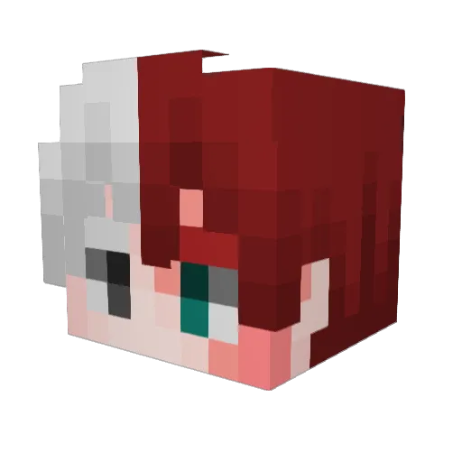 Yasuo_100 Minecraft avatar head, 3D render