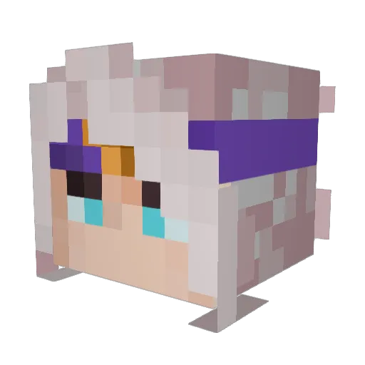 Yasuodergott Minecraft avatar head, 3D render