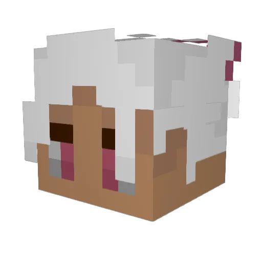 Yasuu8 Minecraft avatar head, 3D render