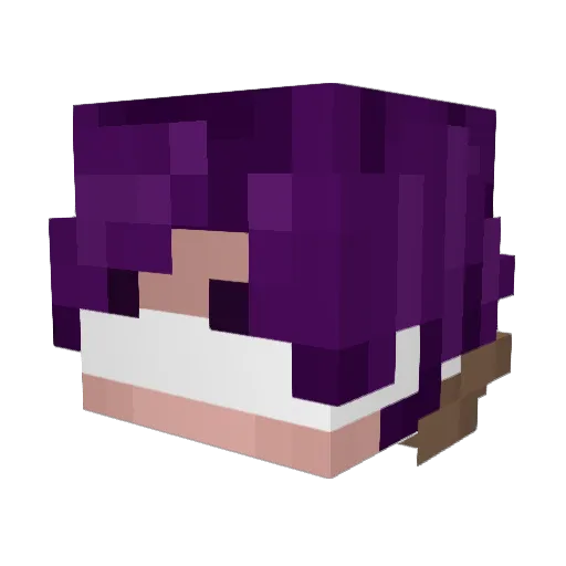 Yat034 Minecraft avatar head, 3D render