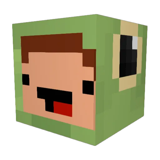 YatoKun Minecraft avatar head, 3D render