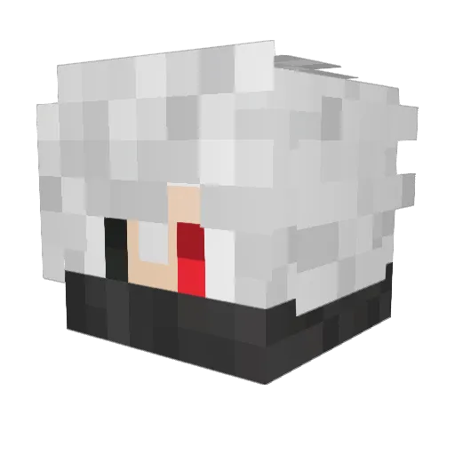 YatoTamashii Minecraft avatar head, 3D render