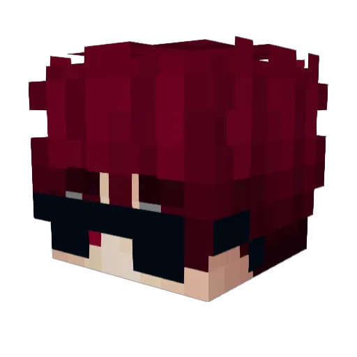 Yatorishimo Minecraft avatar head, 3D render