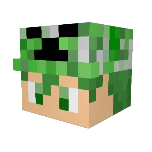 Yatoyan Minecraft avatar head, 3D render