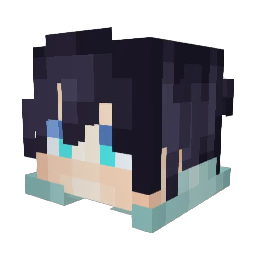 Yatozin Minecraft avatar head, 3D render