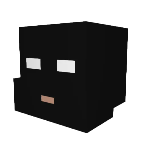 Yatsufusq Minecraft avatar head, 3D render