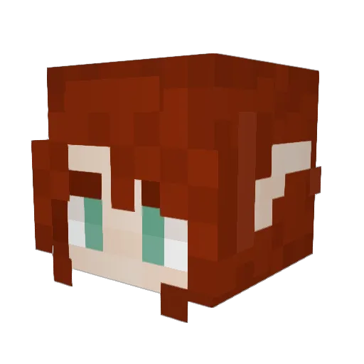 Yatsurugii Minecraft avatar head, 3D render