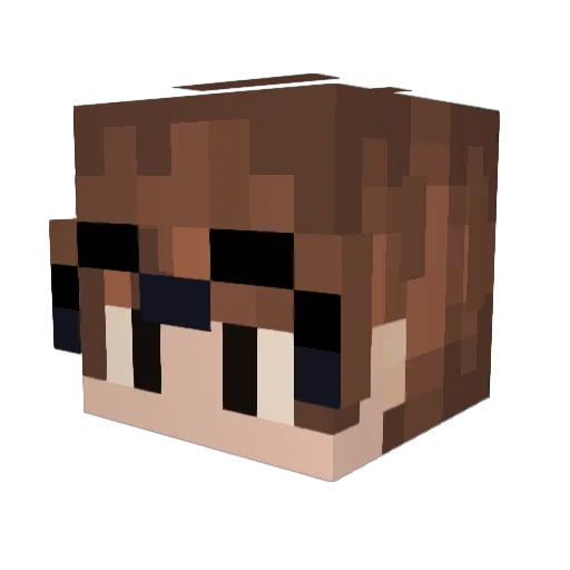 Yatsuto Minecraft avatar head, 3D render