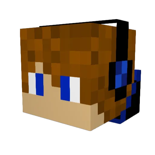 YattieIce Minecraft avatar head, 3D render