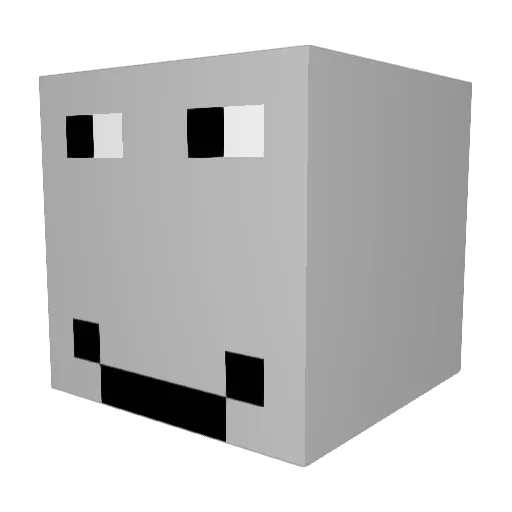 Yauly Minecraft avatar head, 3D render