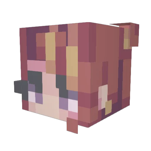 YawnaKay Minecraft avatar head, 3D render