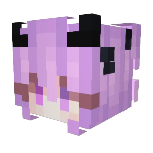 Yawzy Minecraft avatar head, 3D render