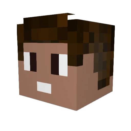 Yaxozi Minecraft avatar head, 3D render