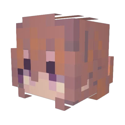 YayaKinber Minecraft avatar head, 3D render