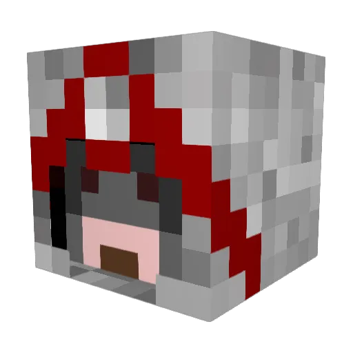 Yayapi Minecraft avatar head, 3D render