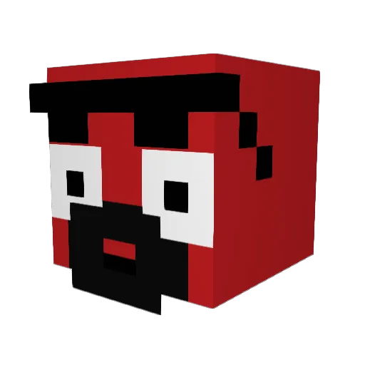 Yayfo Minecraft avatar head, 3D render