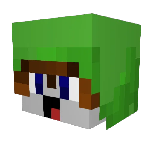 Yaylee Minecraft avatar head, 3D render