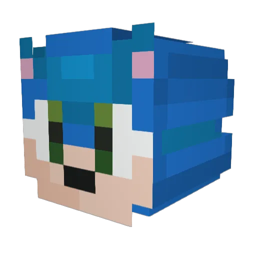YayoFpv Minecraft avatar head, 3D render