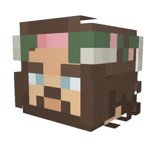 YayosRs Minecraft avatar head, 3D render