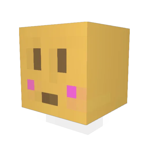 Yayuki1125 Minecraft avatar head, 3D render