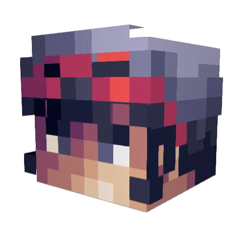 Yayup Minecraft avatar head, 3D render