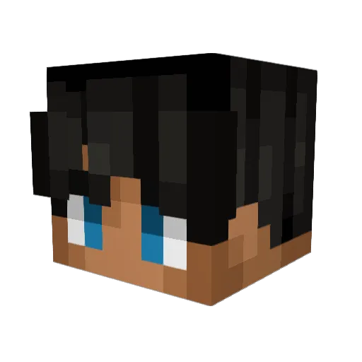 YazAbr Minecraft avatar head, 3D render