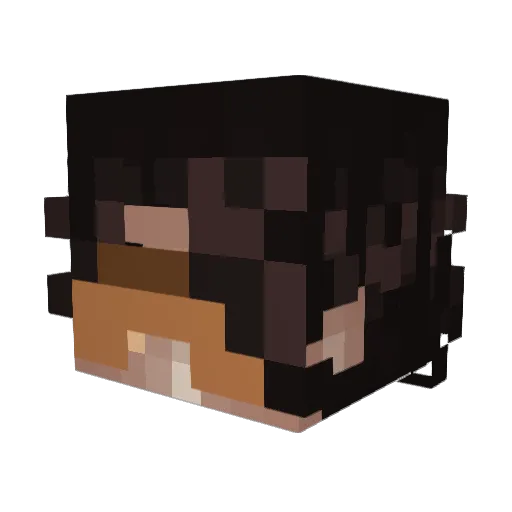 Yazaada Minecraft avatar head, 3D render