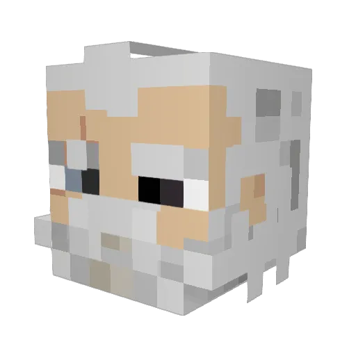 Yazamingo Minecraft avatar head, 3D render