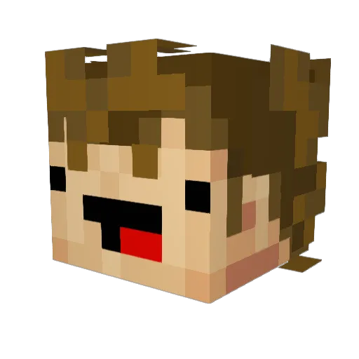 Yazan08 Minecraft avatar head, 3D render
