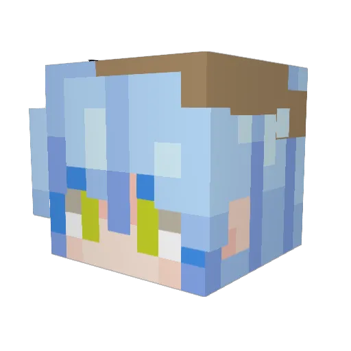 Yazenn1337 Minecraft avatar head, 3D render