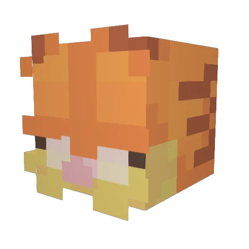 Yazhogs Minecraft avatar head, 3D render