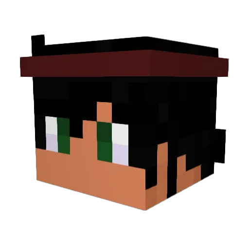 Yazman02 Minecraft avatar head, 3D render