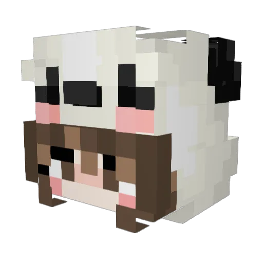 Yazme Minecraft avatar head, 3D render