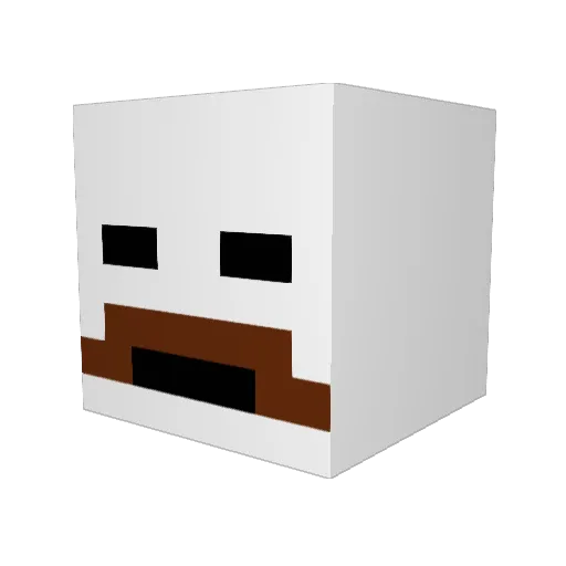 Yazood_ Minecraft avatar head, 3D render