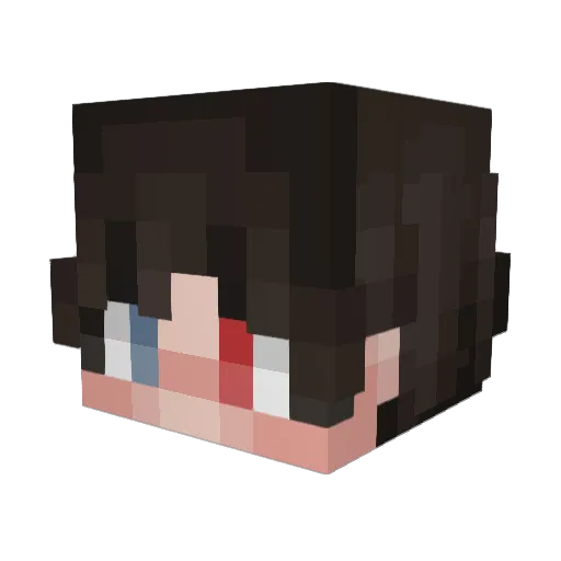 Yazue Minecraft avatar head, 3D render