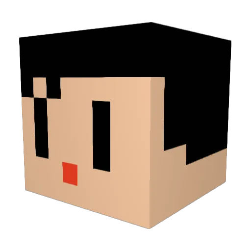 Yazzta Minecraft avatar head, 3D render